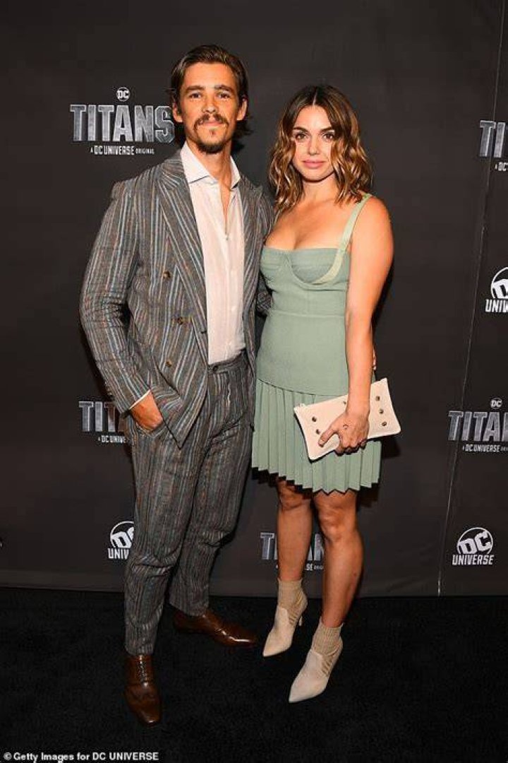 Chloe Pacey with her partner, Brenton Thwaites in San Francisco, California on 24th May 2016