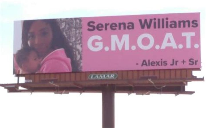 G.M.O.A.T Billboard designed by Alexis Ohanian