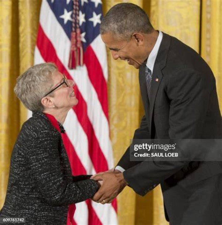 Terry Gross and ex-president Barack Obama.
